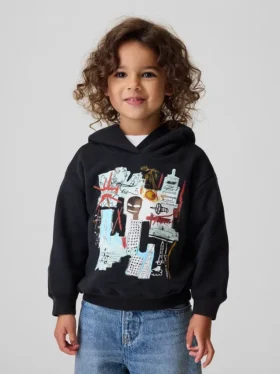 Felpa con cappuccio Vintagesoft per bambini Jean-Michel Basquiat