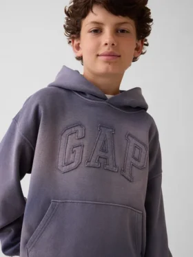 Felpa con cappuccio Vintagesoft Relaxed per bambini con logo