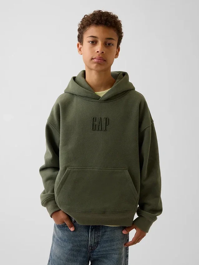 Felpa con cappuccio Vintagesoft Relaxed per bambini con logo