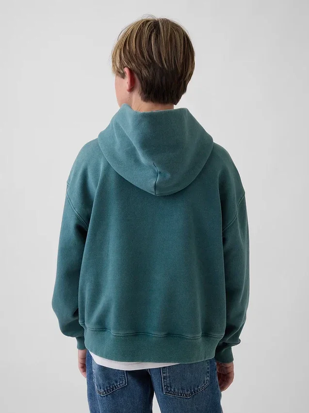 Felpa con cappuccio Vintagesoft Relaxed per bambini con logo