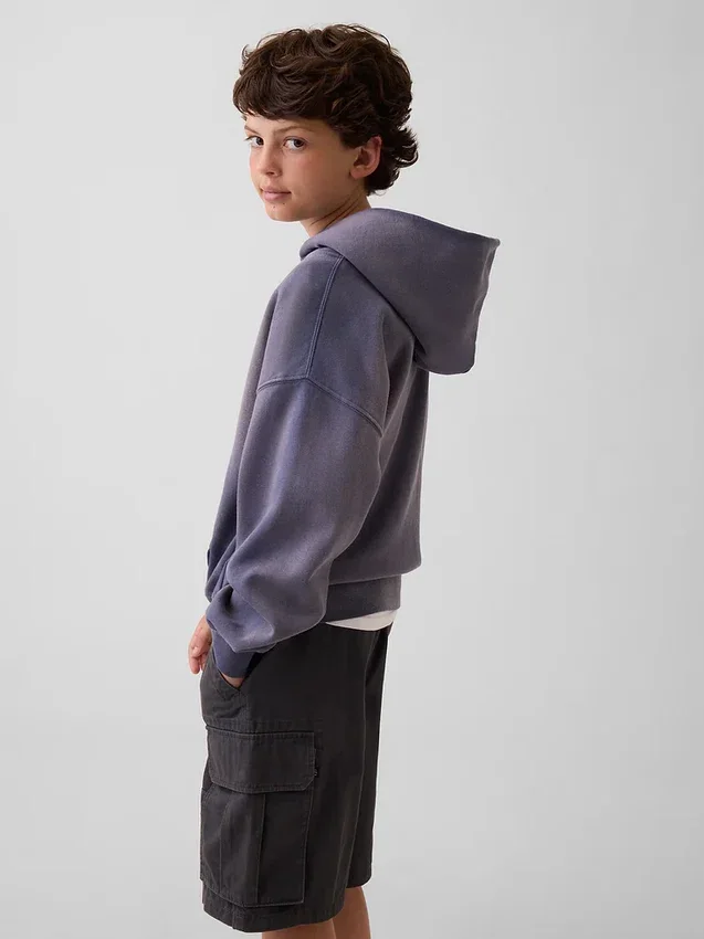 Felpa con cappuccio Vintagesoft Relaxed per bambini con logo