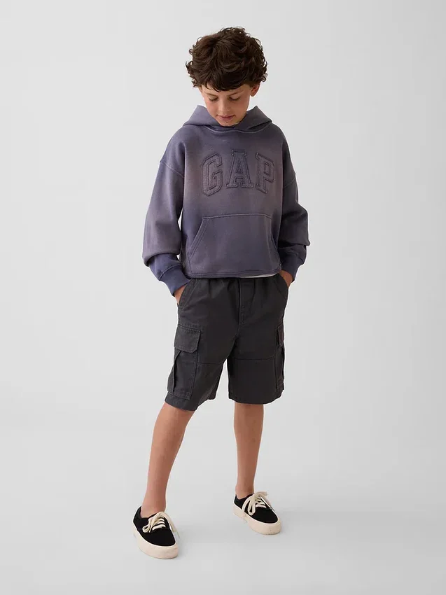 Felpa con cappuccio Vintagesoft Relaxed per bambini con logo