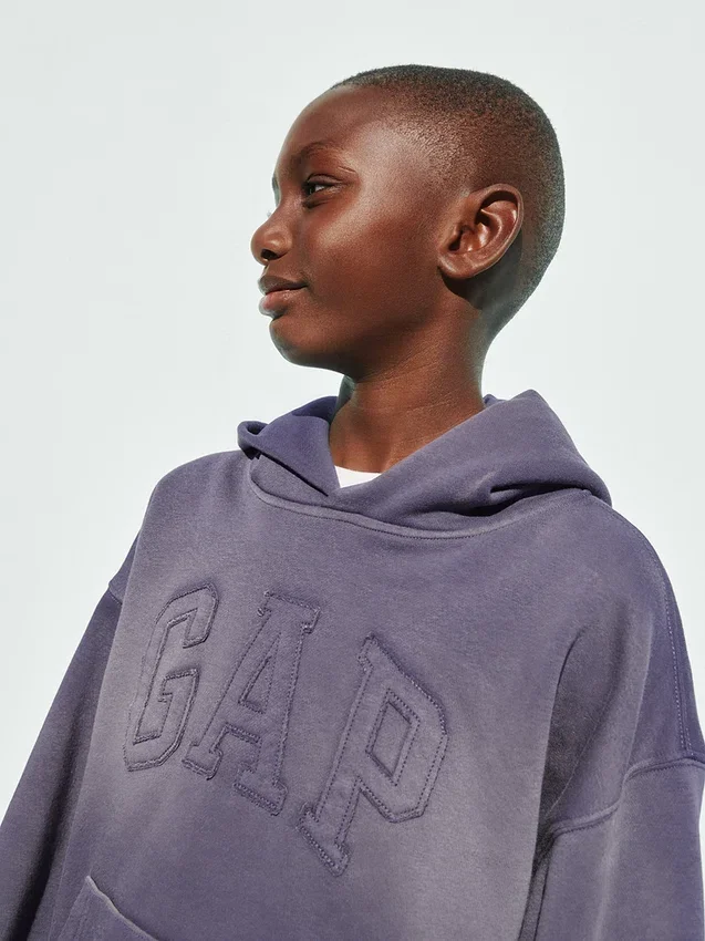 Felpa con cappuccio Vintagesoft Relaxed per bambini con logo