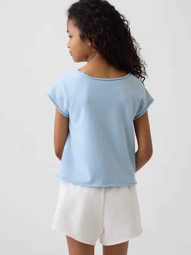 Felpa con maniche raglan in felpa Vintagesoft per bambini