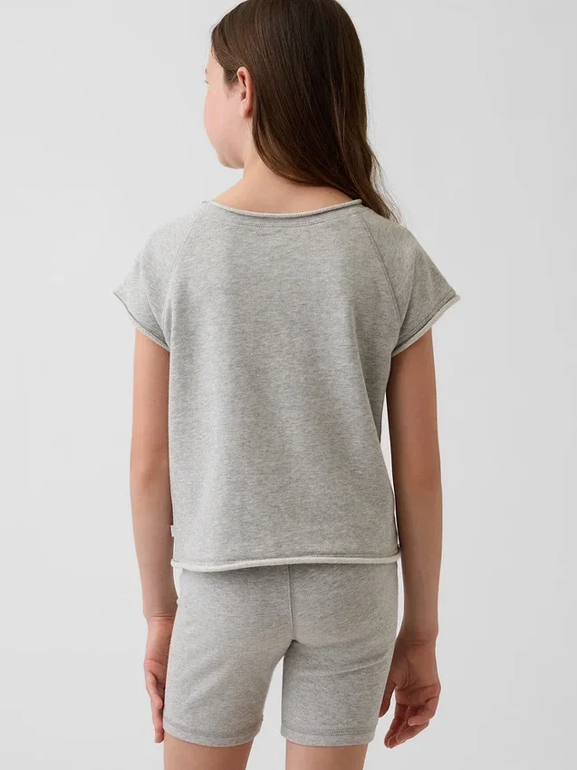 Felpa con maniche raglan in felpa Vintagesoft per bambini