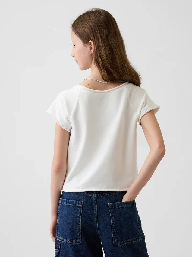 Felpa con maniche raglan in felpa Vintagesoft per bambini