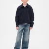 Felpa con zip a un quarto Vintagesoft per bambini
