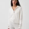 Felpa corta con cappuccio e zip CashSoft