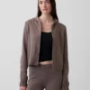 Felpa corta con cappuccio e zip CashSoft