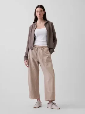 Felpa corta con cappuccio e zip CashSoft