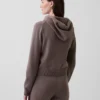Felpa corta con cappuccio e zip CashSoft
