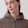 Felpa corta con cappuccio e zip CashSoft