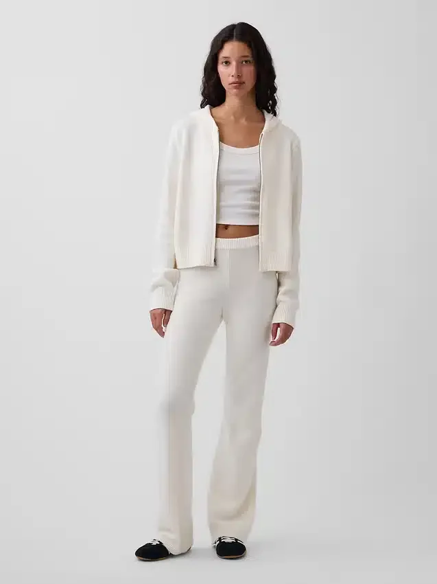 Felpa corta con cappuccio e zip CashSoft