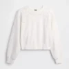 Felpa corta oversize con occhielli Vintagesoft