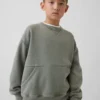 Felpa da bambino Vintagesoft dal taglio comodo con collo rotondo e tasca