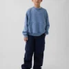 Felpa da bambino Vintagesoft dal taglio comodo con collo rotondo e tasca