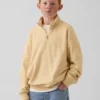 Felpa da bambino Vintagesoft in spugna, vestibilità comoda, con mezza zip