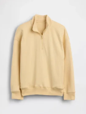 Felpa da bambino Vintagesoft in spugna, vestibilità comoda, con mezza zip
