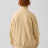 Felpa da bambino Vintagesoft in spugna, vestibilità comoda, con mezza zip