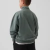 Felpa da bambino Vintagesoft in spugna, vestibilità comoda, con mezza zip
