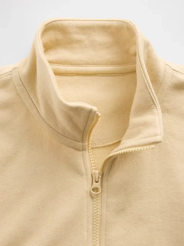 Felpa da bambino Vintagesoft in spugna, vestibilità comoda, con mezza zip