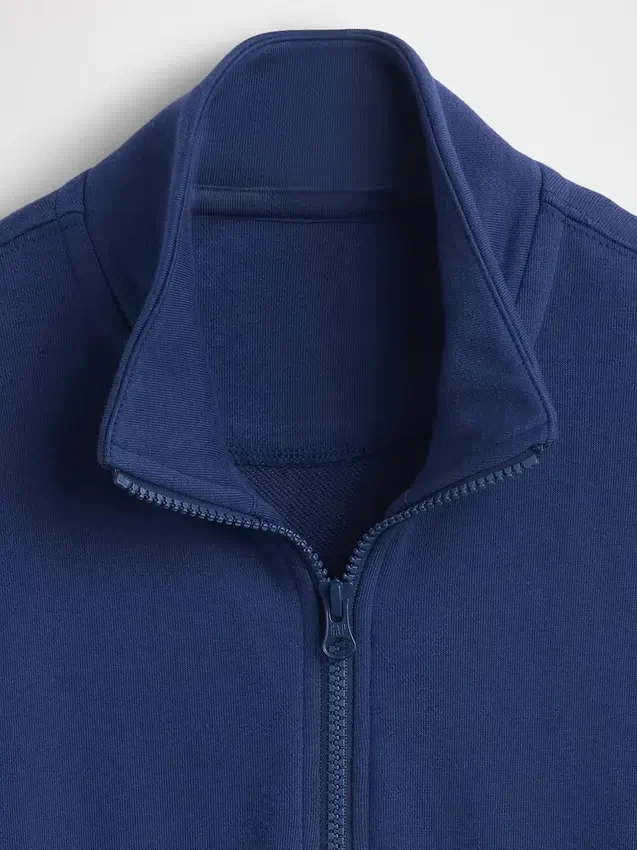 Felpa da bambino Vintagesoft in spugna, vestibilità comoda, con mezza zip