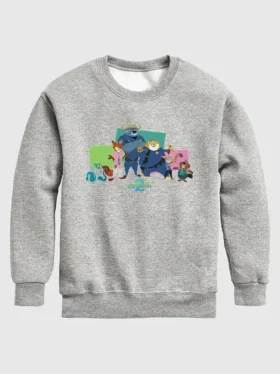 Felpa in pile per bambini con personaggi Disney di Zootopia