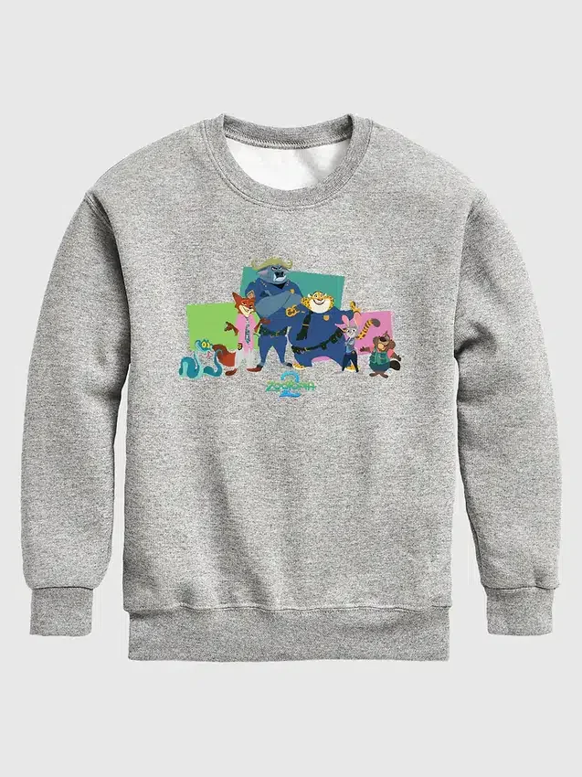 Felpa in pile per bambini con personaggi Disney di Zootopia