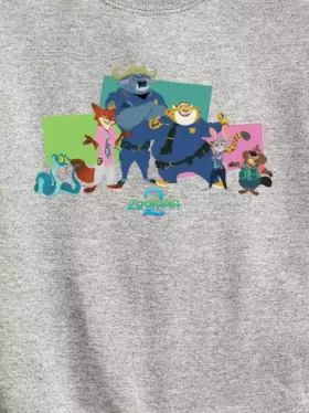 Felpa in pile per bambini con personaggi Disney di Zootopia