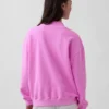 Felpa oversize a collo alto in felpa francese pesante