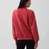 Felpa oversize a collo alto in felpa francese pesante