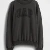 Felpa oversize a collo alto in felpa francese pesante