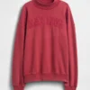 Felpa oversize a collo alto in felpa francese pesante
