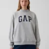 Felpa oversize con collo alto e logo Vintagesoft