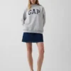 Felpa oversize con collo alto e logo Vintagesoft