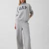 Felpa oversize con collo alto e logo Vintagesoft