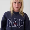 Felpa oversize con collo alto e logo Vintagesoft per bambini