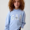 Felpa oversize con collo alto e logo Vintagesoft per bambini