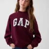 Felpa oversize con collo alto e logo Vintagesoft per bambini