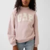 Felpa oversize con collo alto e logo Vintagesoft per bambini
