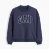 Felpa oversize con collo alto e logo Vintagesoft per bambini
