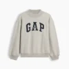 Felpa oversize con collo alto e logo Vintagesoft per bambini