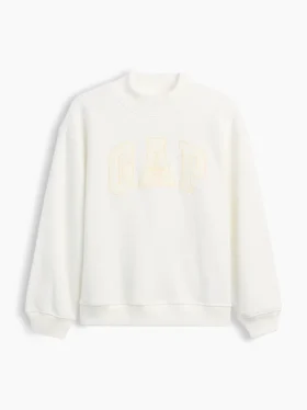 Felpa oversize con collo alto e logo Vintagesoft per bambini
