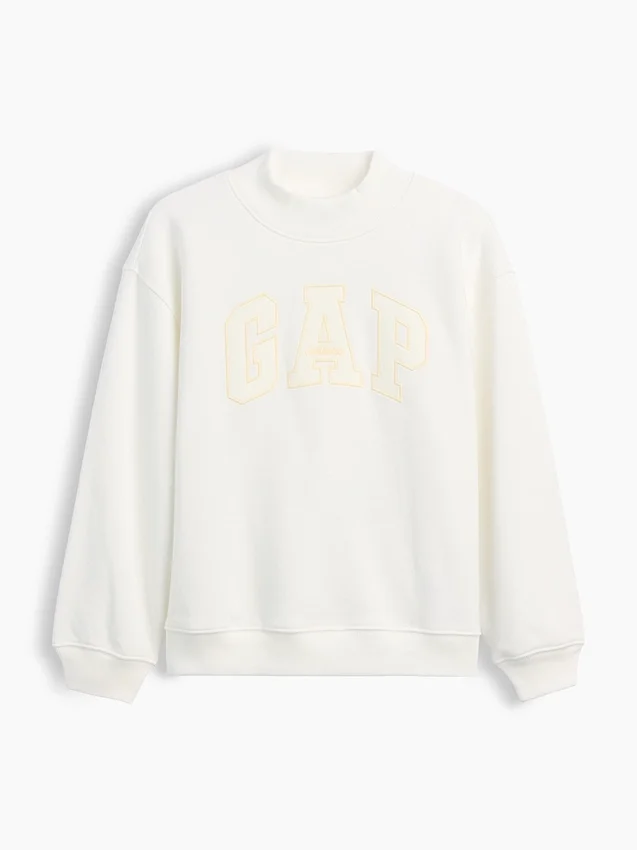 Felpa oversize con collo alto e logo Vintagesoft per bambini