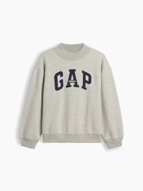 Felpa oversize con collo alto e logo Vintagesoft per bambini