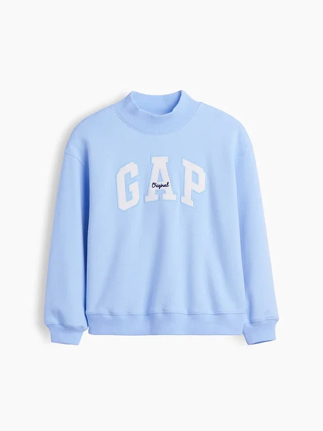 Felpa oversize con collo alto e logo Vintagesoft per bambini