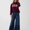 Felpa oversize con collo alto e logo Vintagesoft per bambini