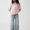 Felpa oversize con collo alto e logo Vintagesoft per bambini