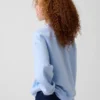 Felpa oversize con collo alto e logo Vintagesoft per bambini