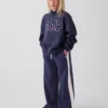 Felpa oversize con collo alto e logo Vintagesoft per bambini